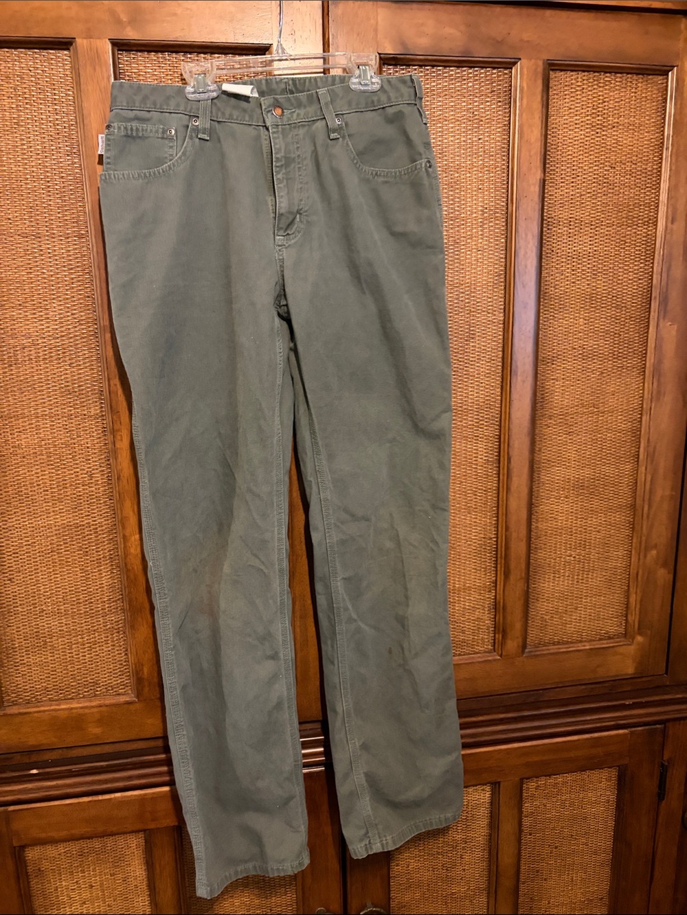 Carhartt olive green Straight-Leg Pants, size 10Tall